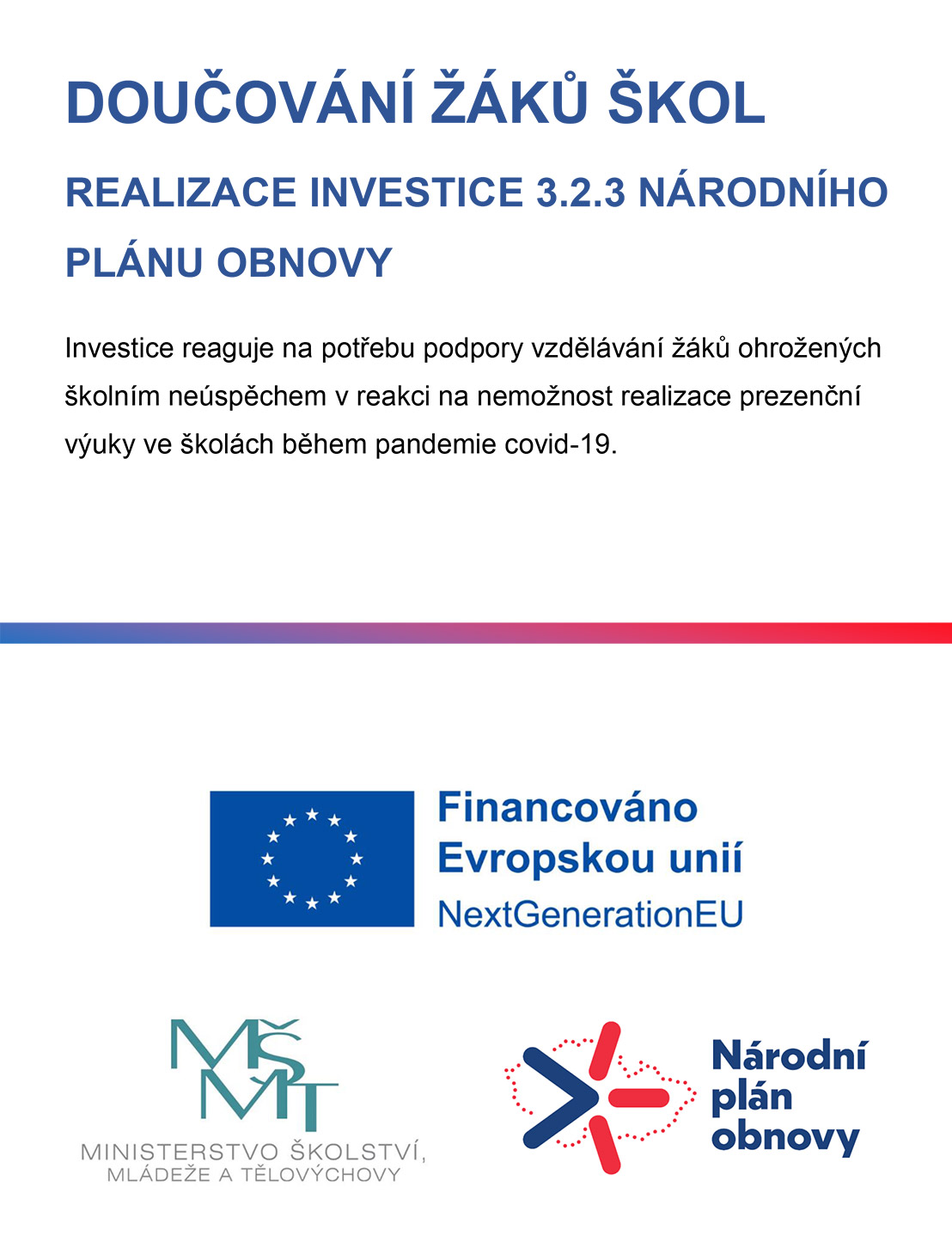 Doučování žáků škol